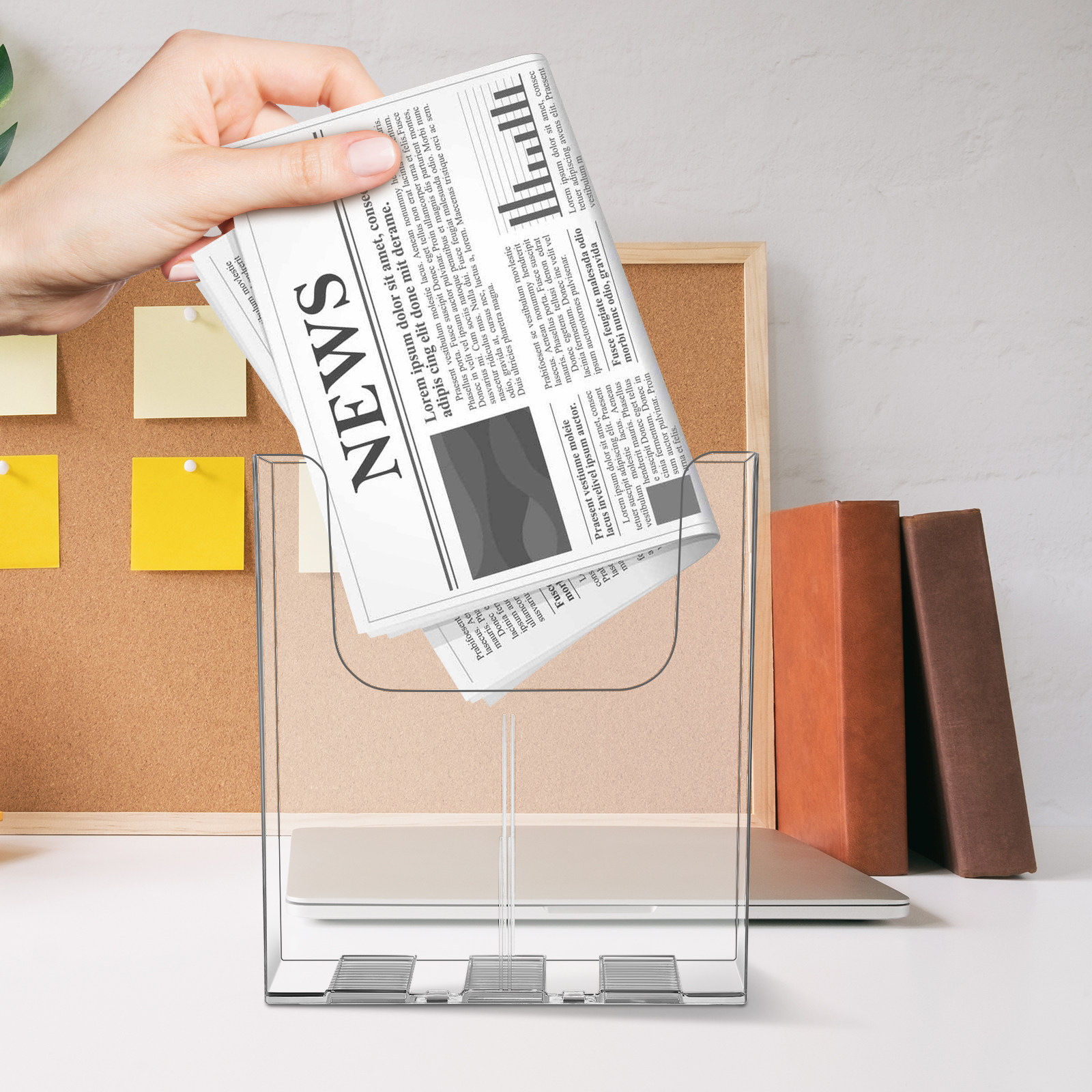 Magazine Holder Rack - 2 pezzi: organizer da parete, portadocumenti