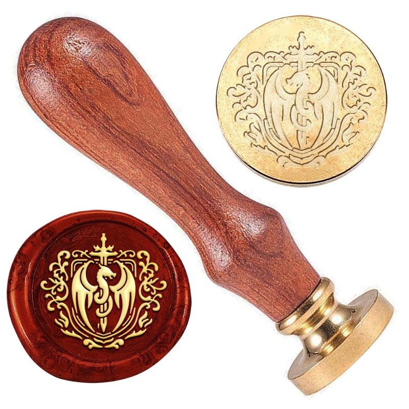 Wax Seal Stamp Set - 1pc Drago Spada Sigillo di Cera
