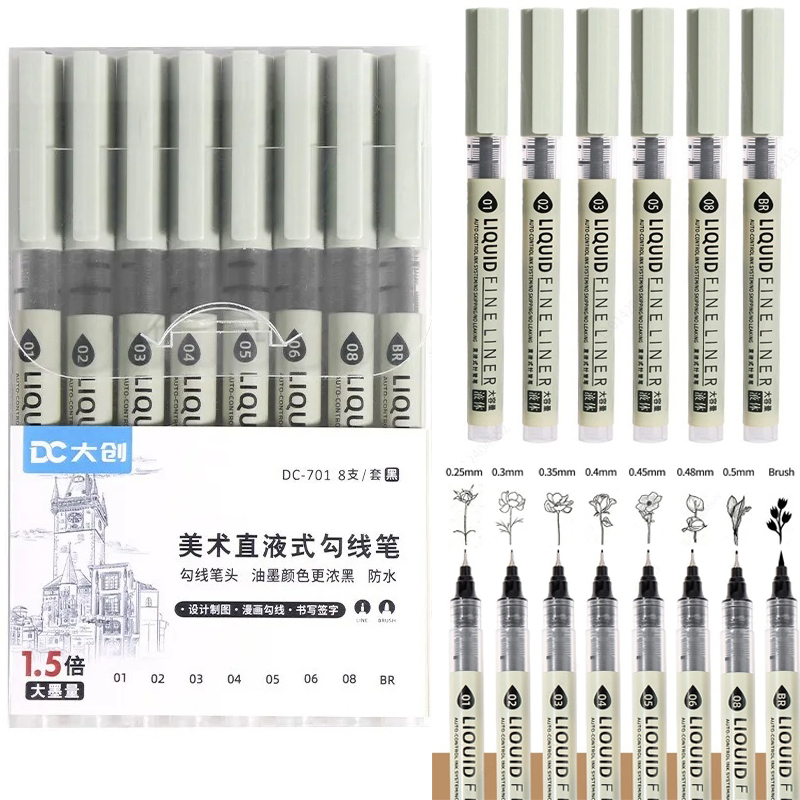 Copic Marker Sketch - Set di 5/8/12 Pennarelli Neri a