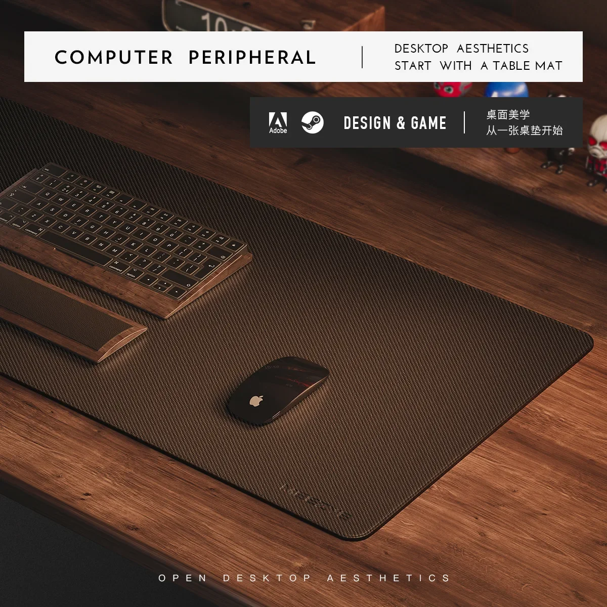 Leather Desk Pad - Tappetino per mouse in pelle con