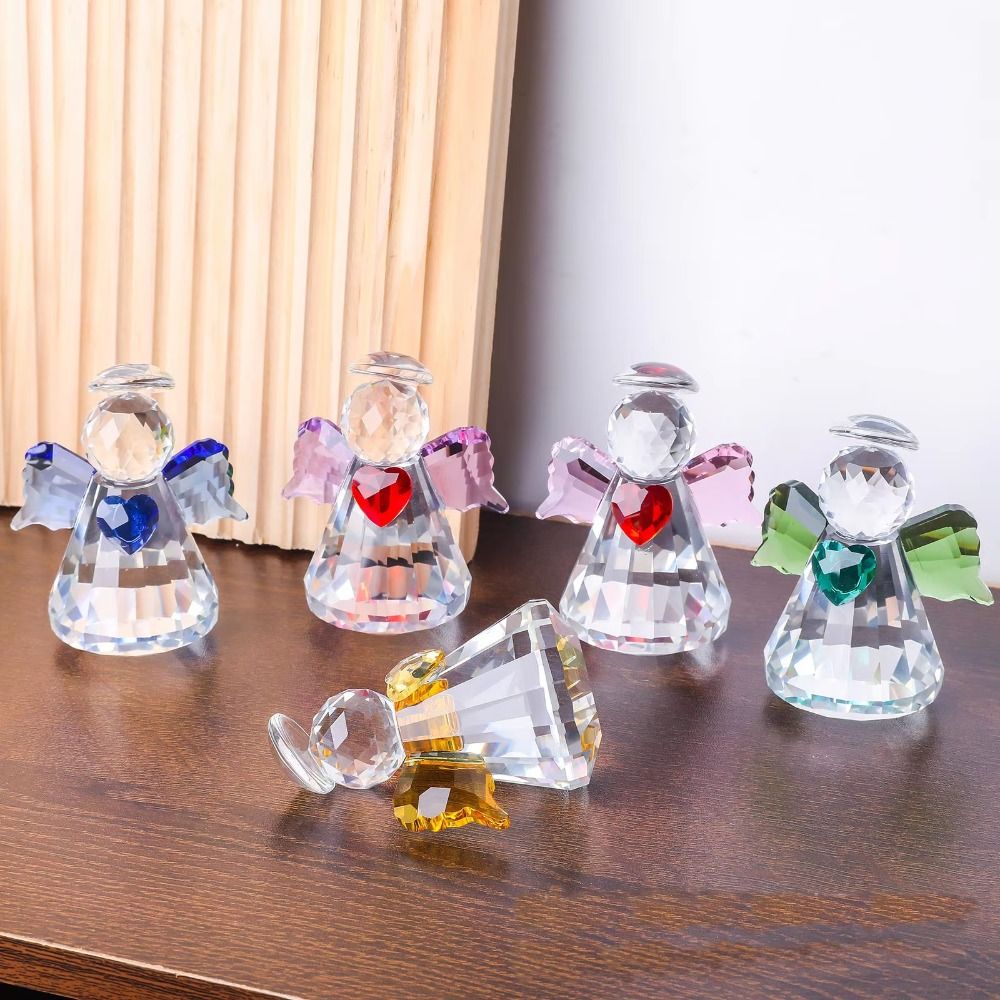 Paper Weight Crystal - Nuova Statuetta di Angelo in Cristallo